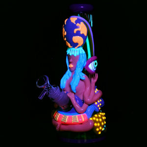 Pulsar Artist Series Glow Beaker Water Pipe | 9.5" | 14mm F