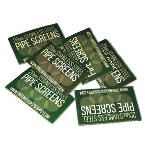 20mm Stainless Steel Pipe Screens - 50 Pack