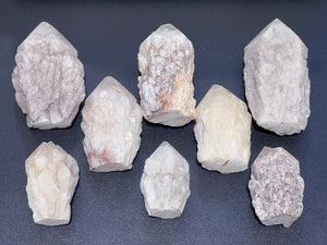 Candle Quartz Standing Crystal Point Towers ( S / M / L ) Rough Raw Carving