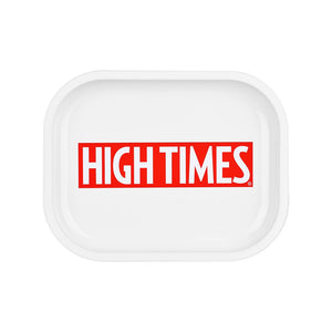High Times x Pulsar Mini Metal Rolling Tray - White Logo / 7"x5.5"