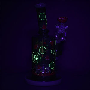 Pulsar Watermelon Zkittles Glow In The Dark Dab Rig Kit - 8" / 14mm F