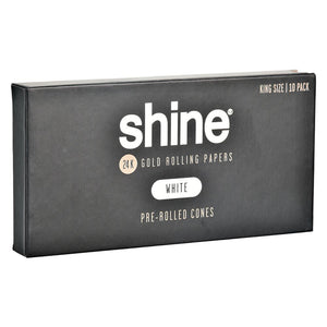10CT BOX - Shine White Pre-Rolled Cones - King Size