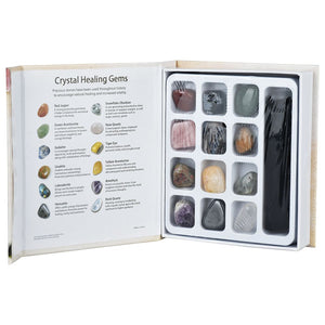 Crystal Healing Gemstones for Spiritual Wellness Kit - 12pc