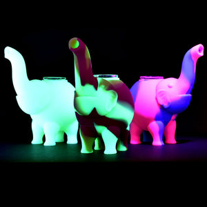 Elephant Silicone Bubbler - 4.5" / Colors Vary