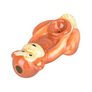 Wacky Bowlz Monkey Ceramic Hand Pipe | 4"