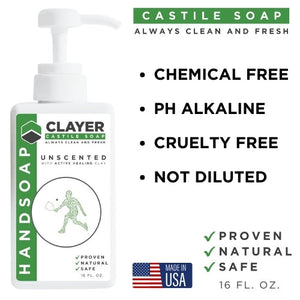 Organic Castile Soap - Hand Soap Pickleball Players - 16 fl oz.