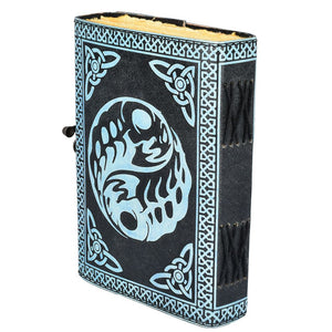 Under The Blue Fairy Moon Embossed Leather Journal - 7" x 5"