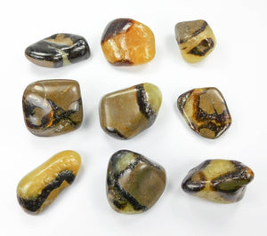 Septarian Nodule Tumbled (UV Reactive)(3 Pcs) Polished Natural Gemstones Healing Crystals And Stones