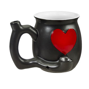 Embossed Red Heart Mug - White Inside