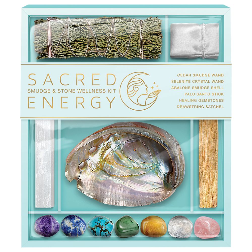 Sacred Energy Smudge And Stone Wellness Kit