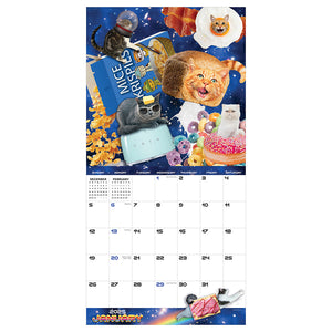 2025 Space Cats Wall Calendar