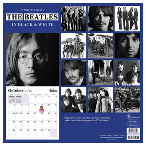 2025 The Beatles: In Black & White Wall Calendar