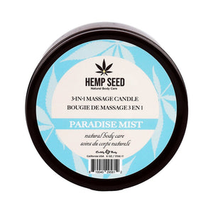 Earthly Body Hemp Seed 3-in-1 Massage Candle Paradise Mist 6 oz.