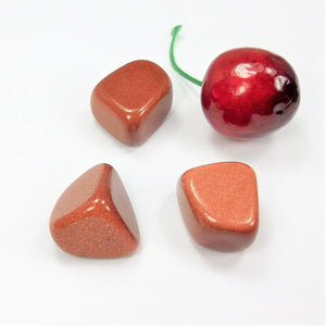 Red Goldstone Tumbled (3 Pcs) Gemstone Polished Gemstones