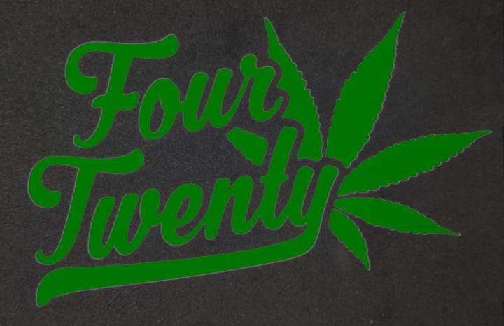 Four Twenty Decal Vinyl Sticker CNC Heavy Duty 420 ~ Free FAST shipping! ~