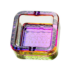 Piranha Scales Cube Glass Ashtray | 2.8"