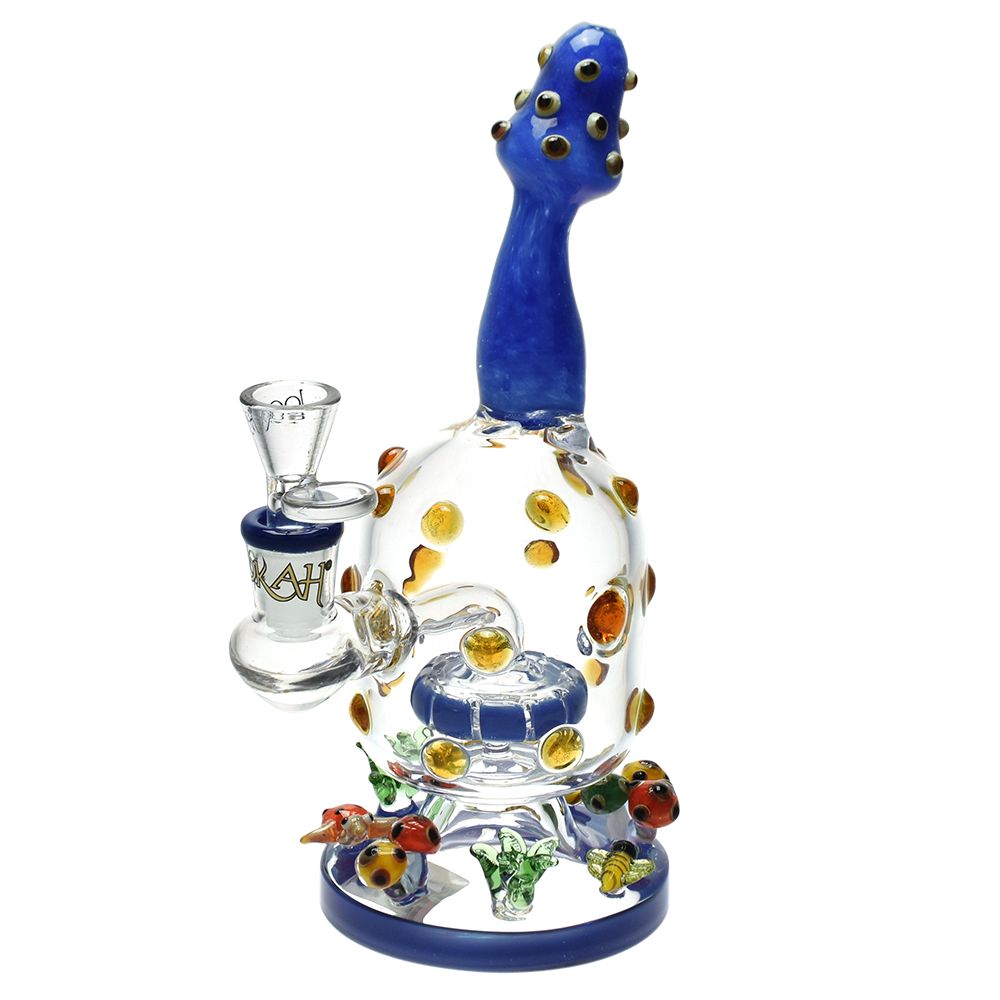 Lookah Glass Spotted Mushroom Water Pipe - 9" / 14mm F