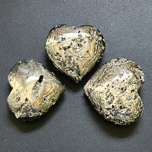 Iron Pyrite Puffy Heart Large Druzy Crystal Polished Carving Fools Gold