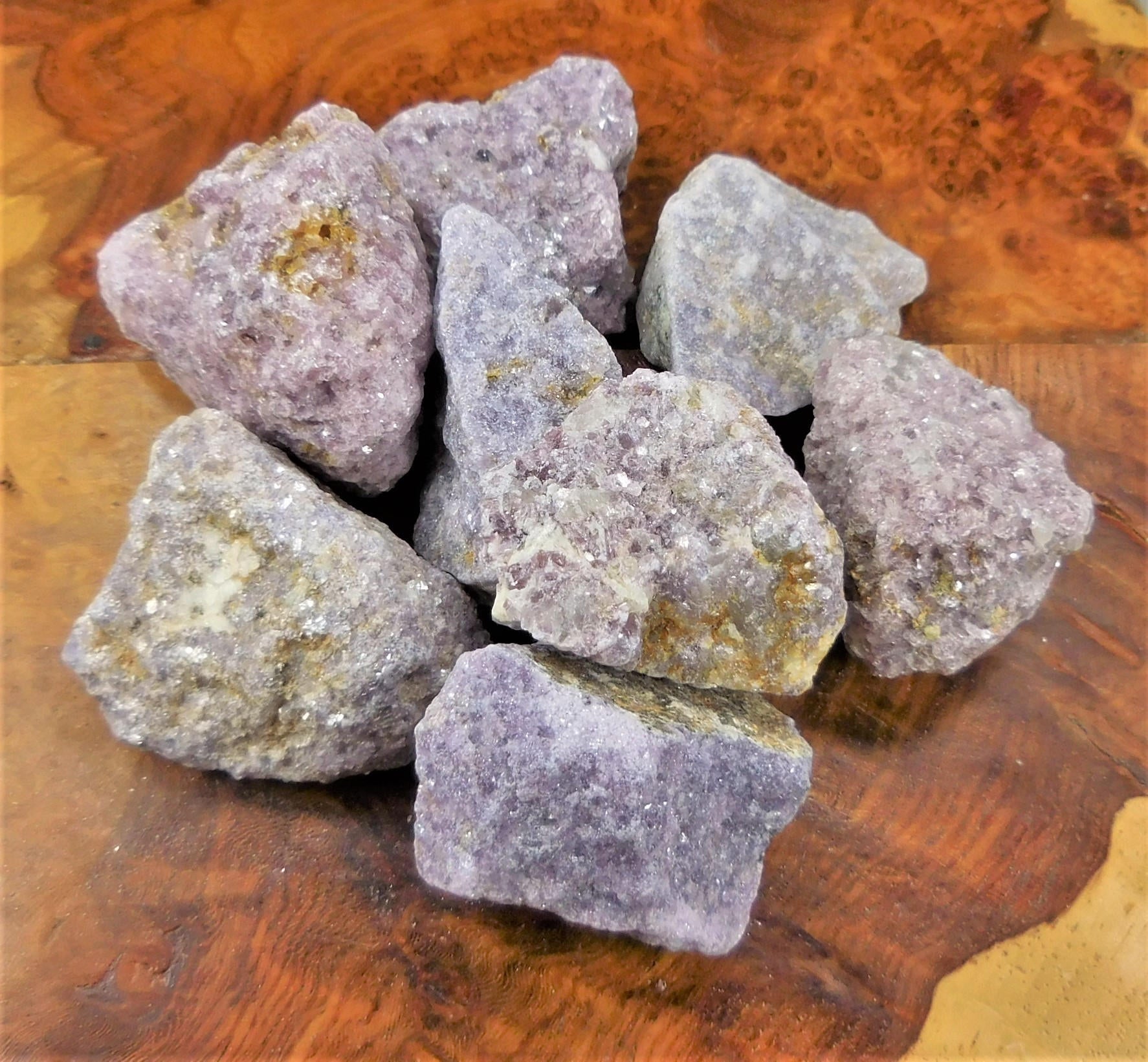 Lepidolite Rough (3 Pcs) Raw Crystal Natural Stone Gemstones Unpolished Rocks