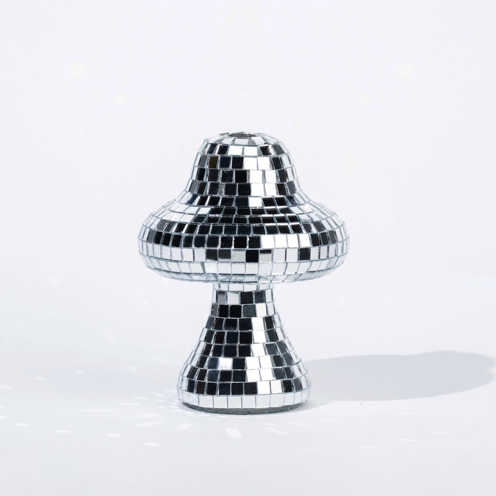 Mushroom Disco Vase - Silver