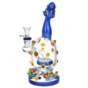 Lookah Glass Spotted Mushroom Water Pipe - 9" / 14mm F