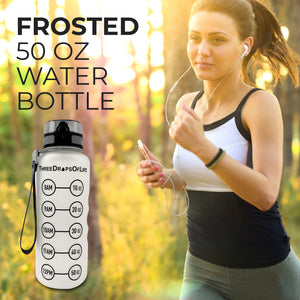 Frosted 50oz Sports Water Bottle