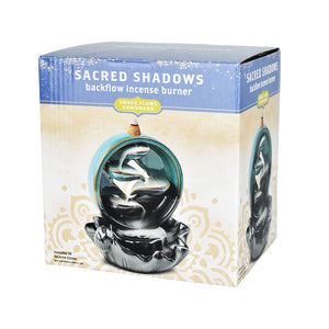 Sacred Shadows Ceramic Backflow Incense Burner - 5.5"