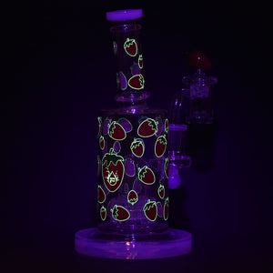 Pulsar Strawberry Cough Glow In The Dark Dab Rig Kit - 8" / 14mm F