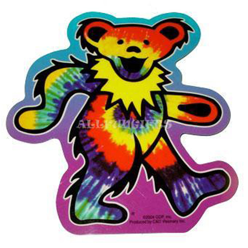 Bear Shape Grateful Dead Tie-Dye Bear Sticker