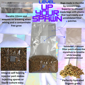 Sterile Mushroom Grain Spawn Bag (5 Pound)