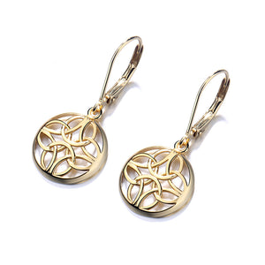 Sterling Silver Lever-Back Celtic Earring