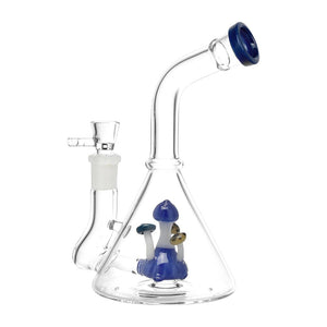 A Shroom Above Conical Glass Water Pipe - 7" / 14mm F