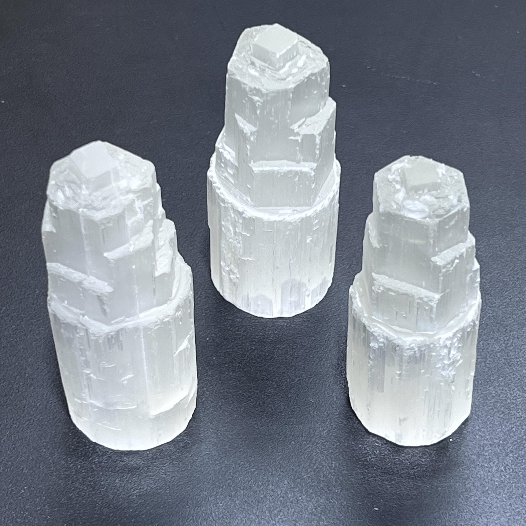 Selenite Crystal Standing Tower Medium (4 Inches) Gemstone Home Decor Supply