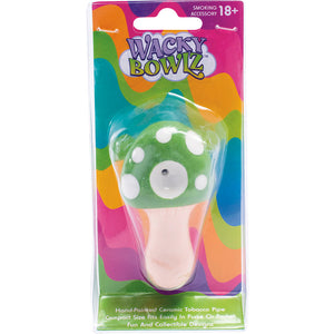 Wacky Bowlz Mushroom Ceramic Pipe | 3.5"