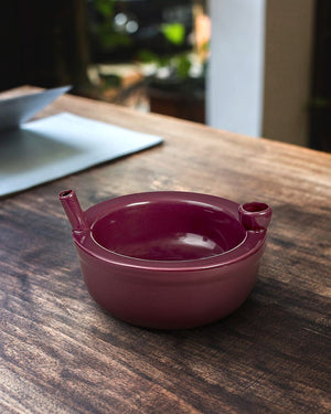 Novelty roast & toast Cereal bowl - plum color