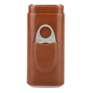 Two-end Hardware With Cigar Cutter, Cigar Holster, Portable Humidor