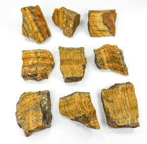 Rough Tigers Eye Stones (3 Pcs) Raw Crystal Natural Quality Gemstones Rocks