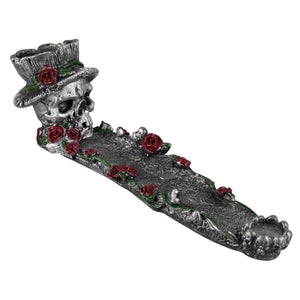 Skull w/ Roses Incense Burner