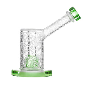 Calibear Sandblasted Seed Of Life Percolator Upright Bubbler