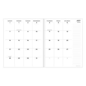 July 2024 - June 2025 Tie Dye Medium Monthly Planner