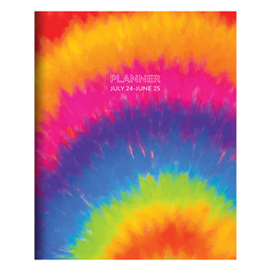 July 2024 - June 2025 Tie Dye Medium Monthly Planner