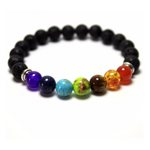 7 Genuine Chakra Healing Natural Stone Bead Anklet