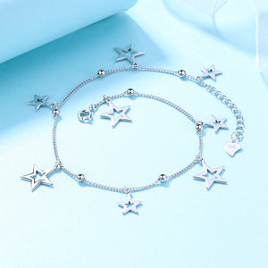 Sterling Silver Star anklet