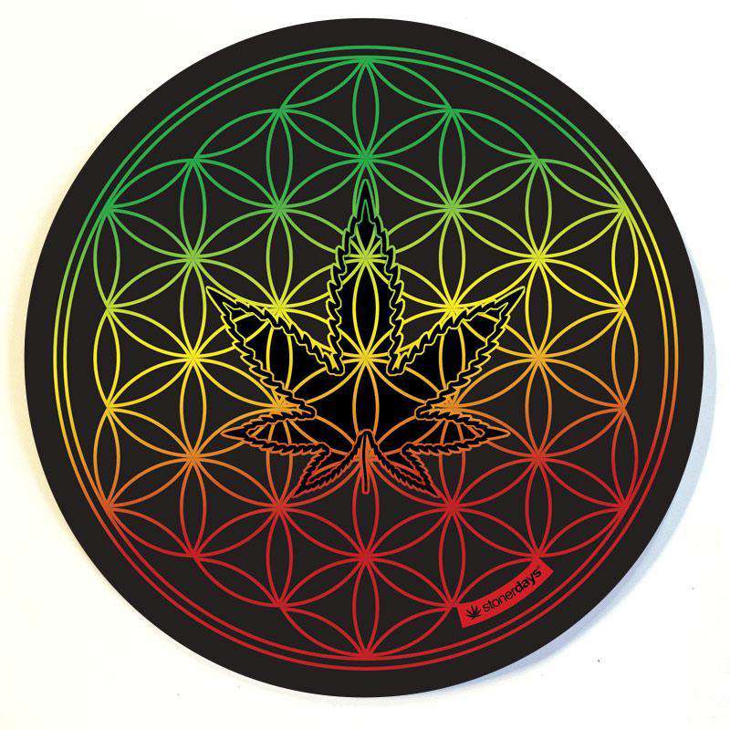 FLOWER OF LIFE RASTA DAB MATS