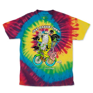 Just Passing Through Rainbow Tie Dye Tee