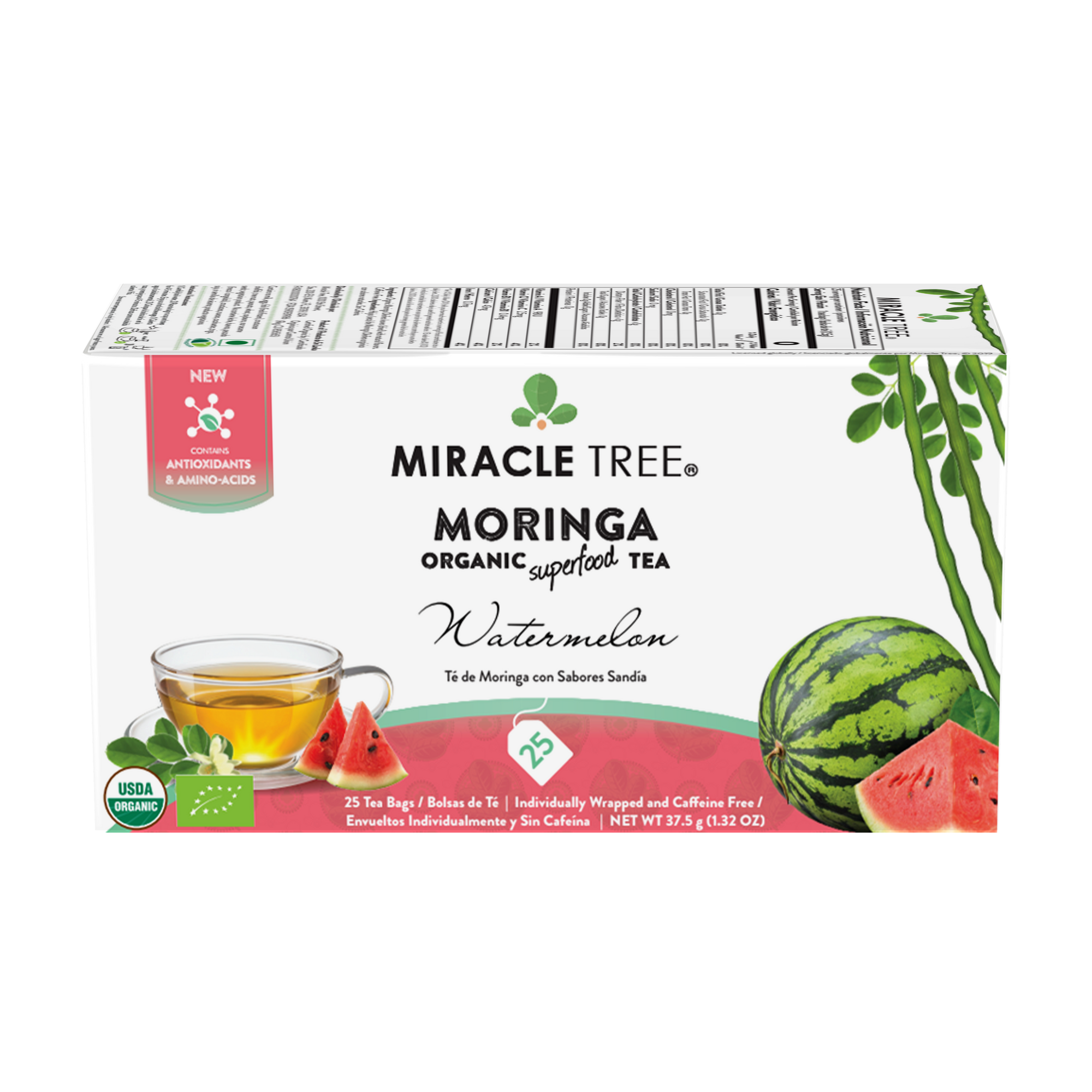 Organic Moringa Tea, Watermelon by Miracle Tree