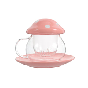 Mushroom Tea Infuser Glass - 10 OZ