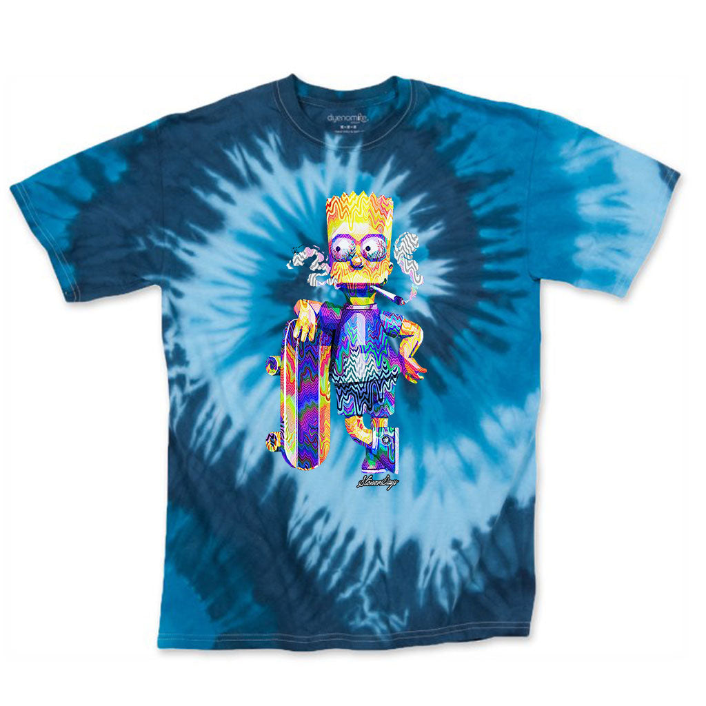 Pop Art Bart Blue Tie Dye Tee