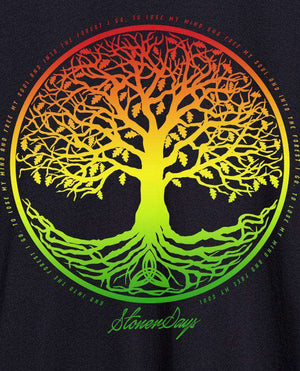 MEN'S RASTA TREE OF LIFE TEE (BLACK)