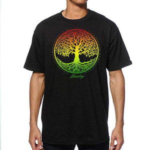 MEN'S RASTA TREE OF LIFE TEE (BLACK)